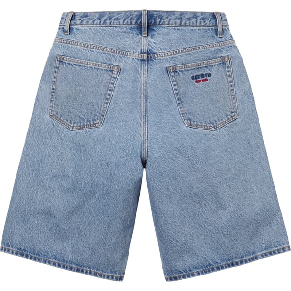 Supreme Baggy Denim Short - Washed Indigo (front)