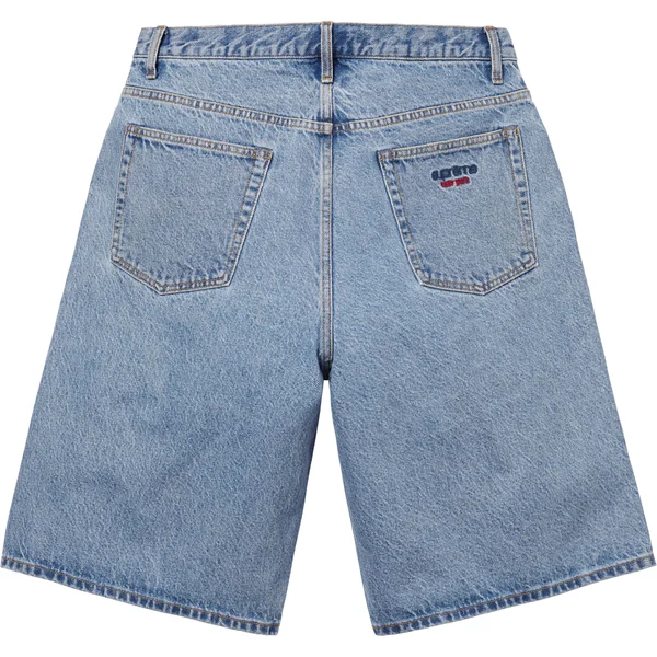 Supreme Baggy Denim Short - Washed Indigo (front)