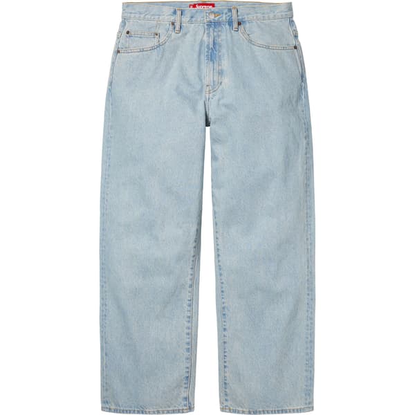 Supreme Baggy Jean - Light Washed Indigo (front)