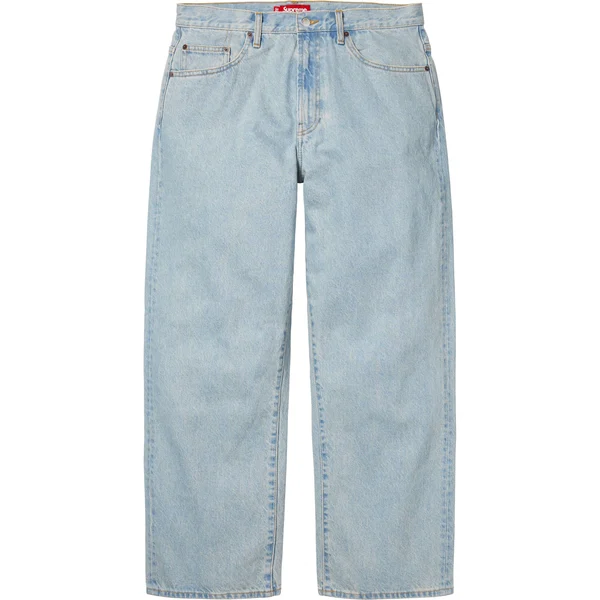 Supreme Baggy Jean - Light Washed Indigo (front)
