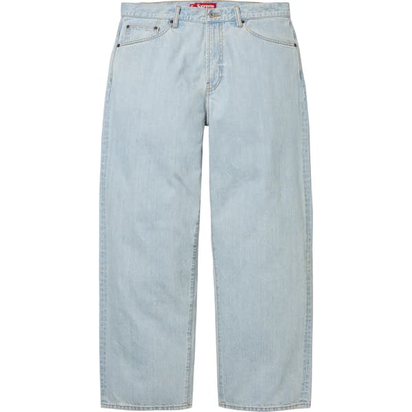 Supreme Baggy Jean - Light Washed Indigo (front)