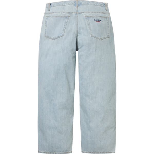 Supreme Baggy Jean - Light Washed Indigo (front)