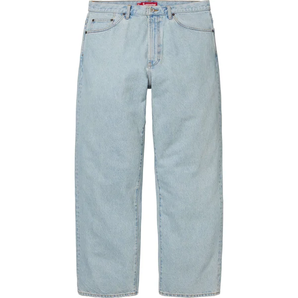 Supreme Baggy Jean - Light Washed Indigo (front)