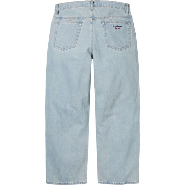 Supreme Baggy Jean - Light Washed Indigo (front)