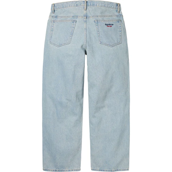 Supreme Baggy Jean - Light Washed Indigo (front)