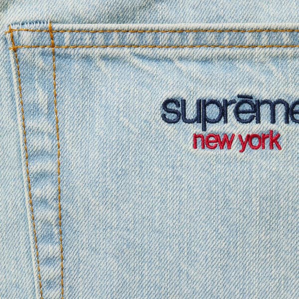 Supreme Baggy Jean - Light Washed Indigo (front)