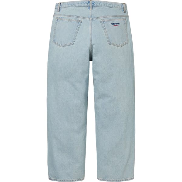 Supreme Baggy Jean - Light Washed Indigo (front)