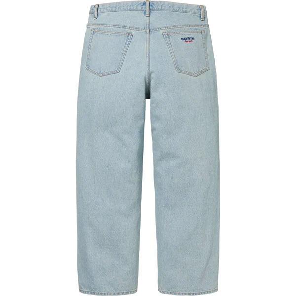 Supreme Baggy Jean - Light Washed Indigo (front)