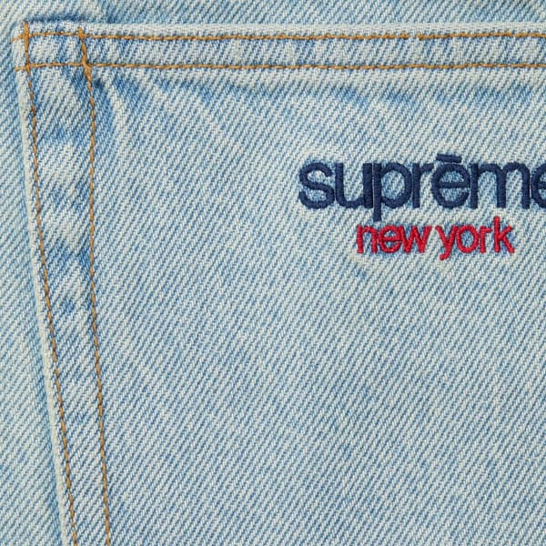 Supreme Baggy Jean - Light Washed Indigo (front)