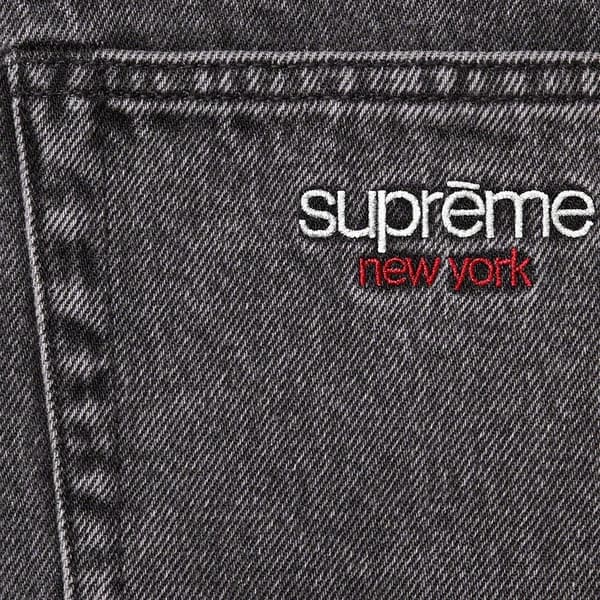 Supreme Baggy Jean - Washed Black (front)