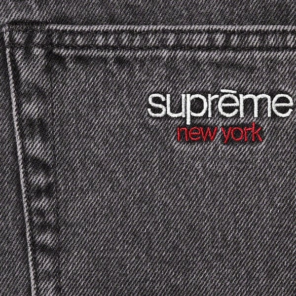 Supreme Baggy Jean - Washed Black (front)