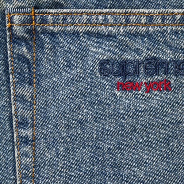 Supreme Baggy Jean - Washed Indigo (front)