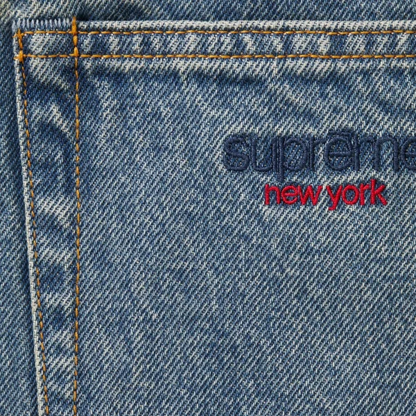 Supreme Baggy Jean - Washed Indigo (front)