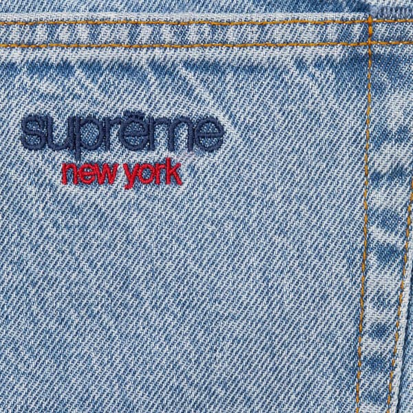 Supreme Baggy Jean - Washed Indigo (front)