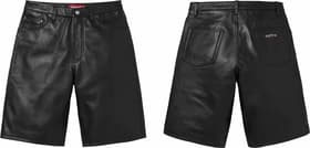 Supreme Baggy Leather Short Black