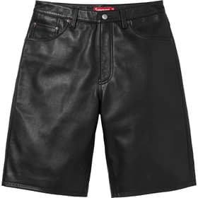 Supreme Baggy Leather Short Black