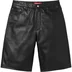 Supreme Baggy Leather Short - Black (front)