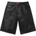 Supreme Baggy Leather Short - Black (front)