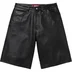Supreme Baggy Leather Short - Black (front)