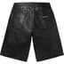 Supreme Baggy Leather Short - Black (front)