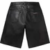 Supreme Baggy Leather Short - Black (front)