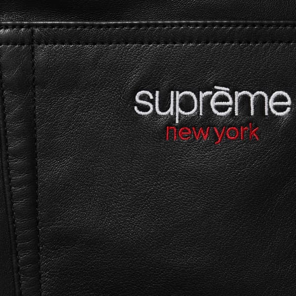 Supreme Baggy Leather Short - Black (front)