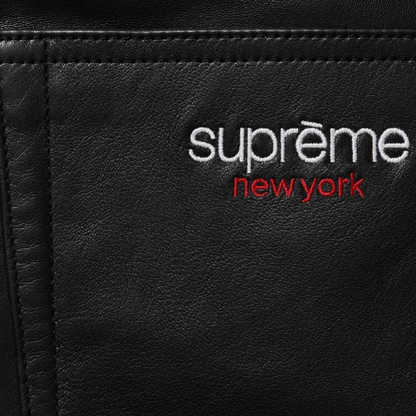 Supreme Baggy Leather Short - Black (front)