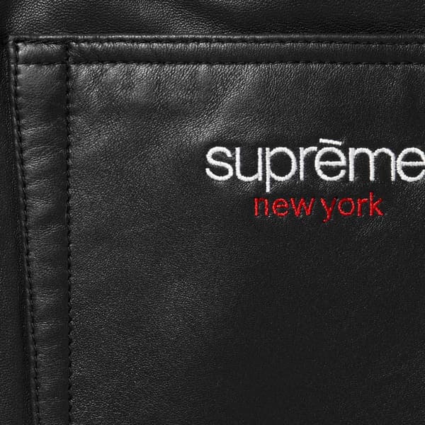 Supreme Baggy Leather Short - Black (front)