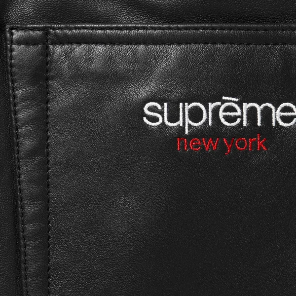 Supreme Baggy Leather Short - Black (front)
