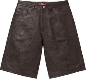 Supreme Baggy Leather Short Snakeskin
