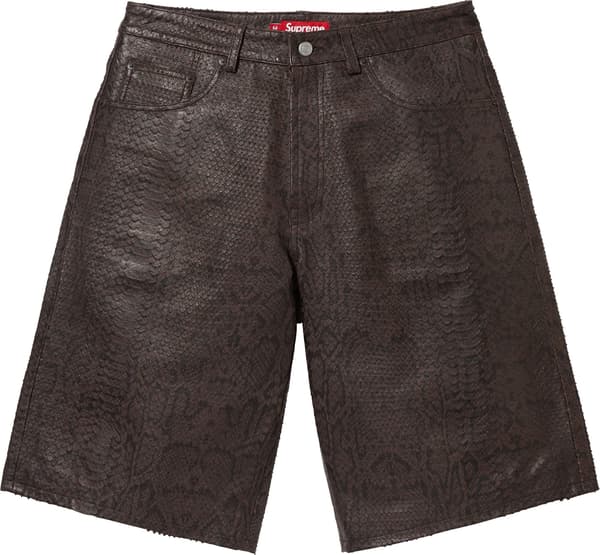 Supreme Baggy Leather Short - Snakeskin (front)