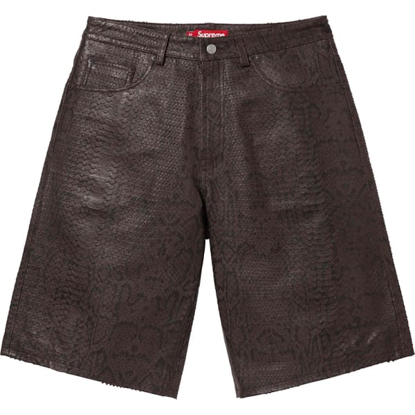 Supreme Baggy Leather Short - Snakeskin (front)