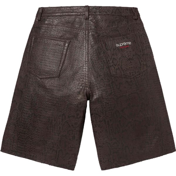 Supreme Baggy Leather Short - Snakeskin (front)
