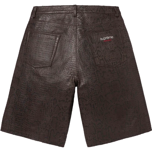 Supreme Baggy Leather Short - Snakeskin (front)