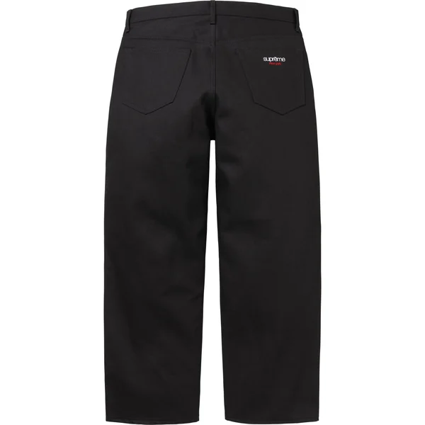 Supreme Baggy Selvedge Jean - Rigid Black (front)