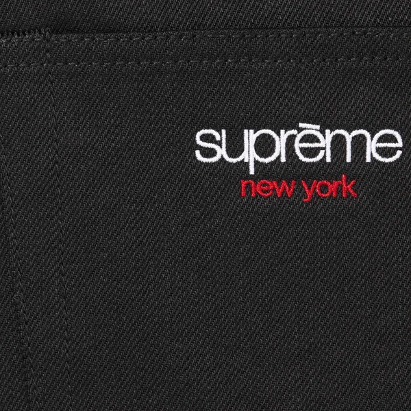 Supreme Baggy Selvedge Jean - Rigid Black (front)
