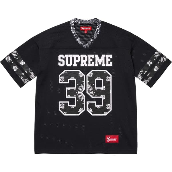 Supreme Bandana Football Jersey - Black (front)