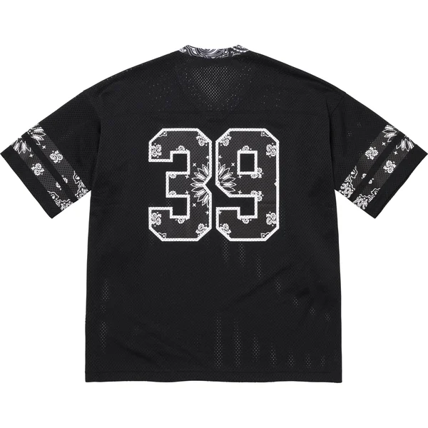 Supreme Bandana Football Jersey - Black (front)