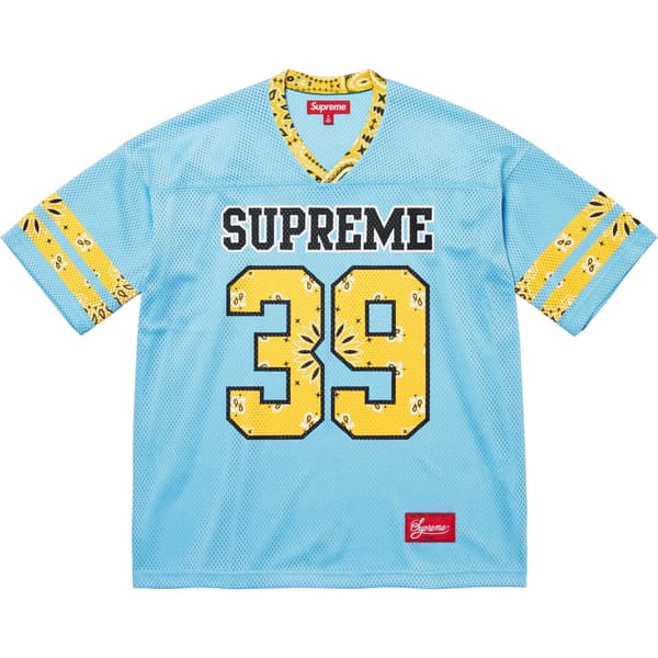 Supreme Bandana Football Jersey - Blue (front)