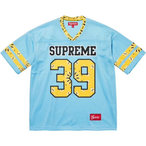 Supreme Bandana Football Jersey - Blue (front)