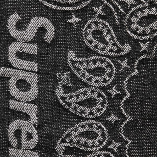 Supreme Bandana Jacquard Baggy Jean - Black (front)