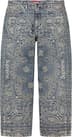Supreme Bandana Jacquard Baggy Jean - Blue (front)