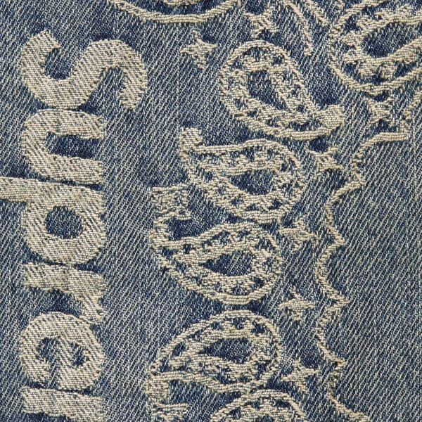 Supreme Bandana Jacquard Baggy Jean - Blue (front)
