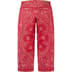Supreme Bandana Jacquard Baggy Jean - Red (front)