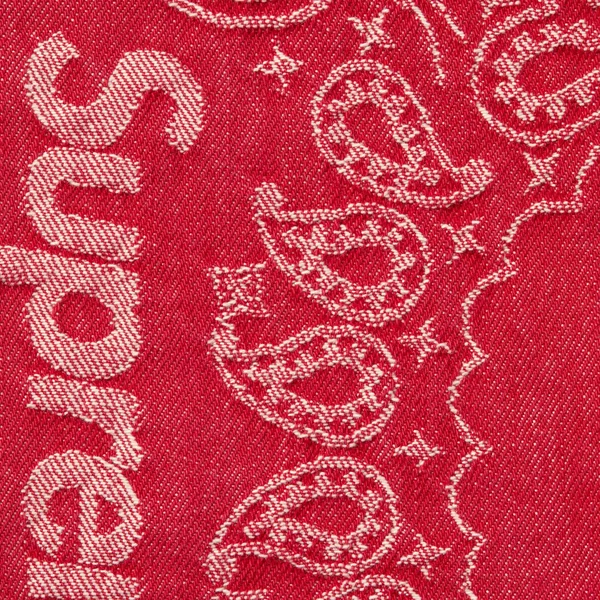 Supreme Bandana Jacquard Baggy Jean - Red (front)
