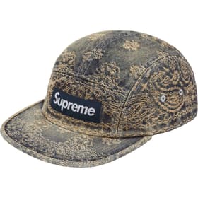 Supreme Bandana Jacquard Denim Camp Cap Blue