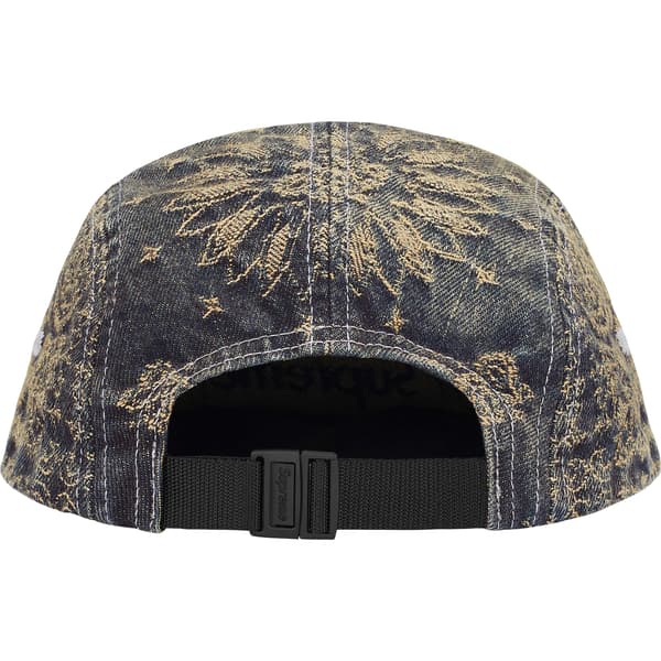 Supreme Bandana Jacquard Denim Camp Cap - Blue (front)