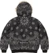 Supreme Bandana Jacquard Denim Hooded Work Jacket - Black (front)