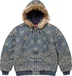 Supreme Bandana Jacquard Denim Hooded Work Jacket - Blue (front)