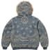 Supreme Bandana Jacquard Denim Hooded Work Jacket - Blue (front)